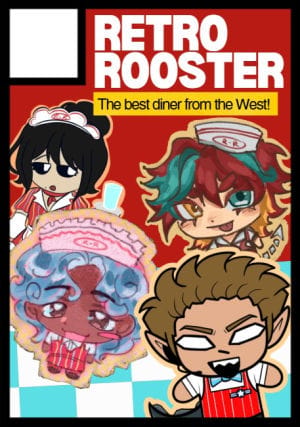 Retro Rooster circle cut